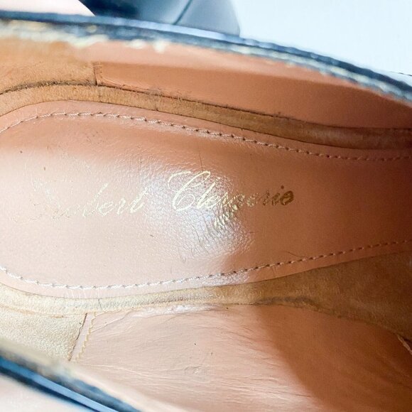 Robert Clergerie Black Leather Platform Lace up  Shoes 37.5 - Picture 9 of 10